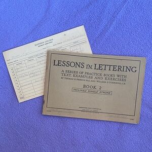 Vintage Lessons in Lettering Book